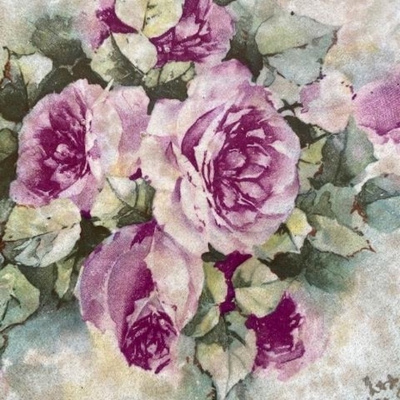 Early 1900's Buffalo Pottery Bowl, Hand-Painted, 10-1/2"w x 3"h - Picture 4 of 6